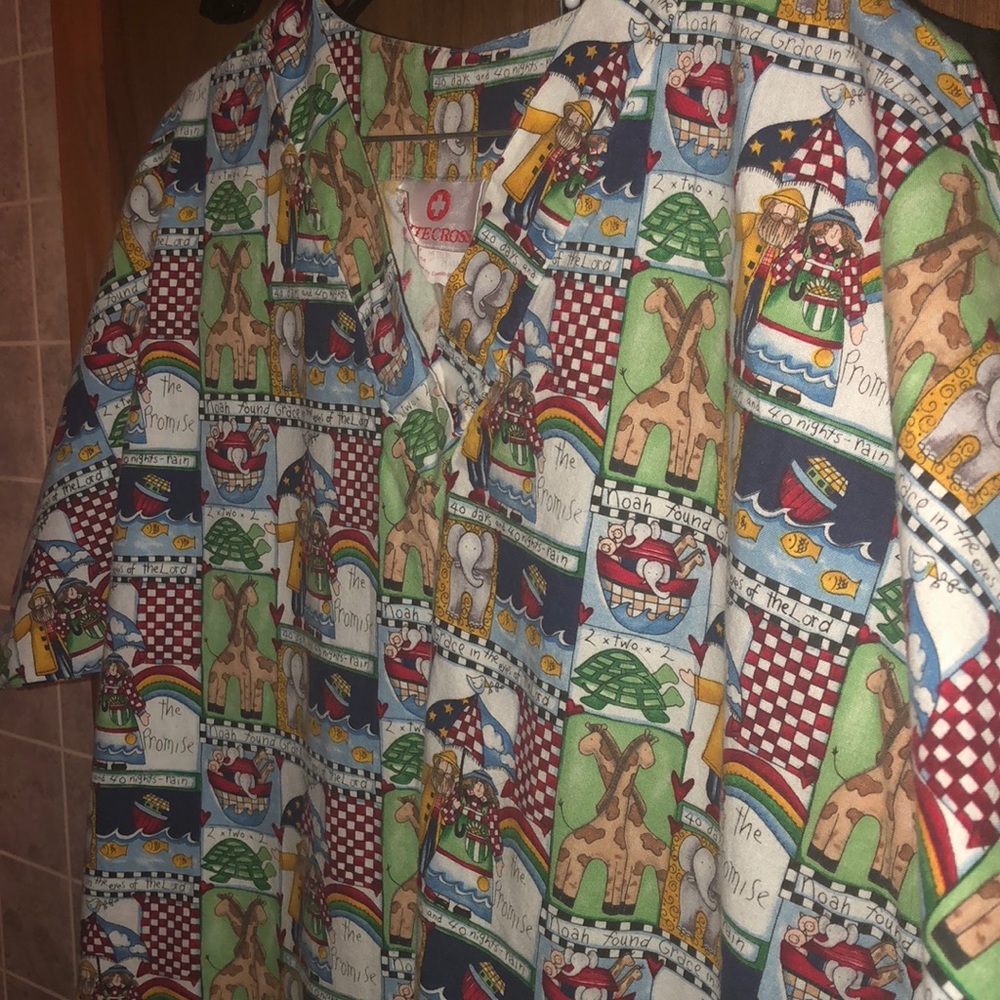 Noah’s ark scrub top